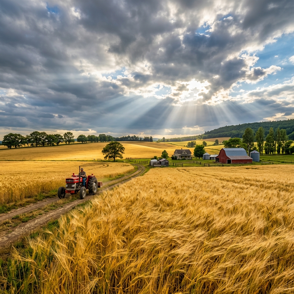Organic crop harvest